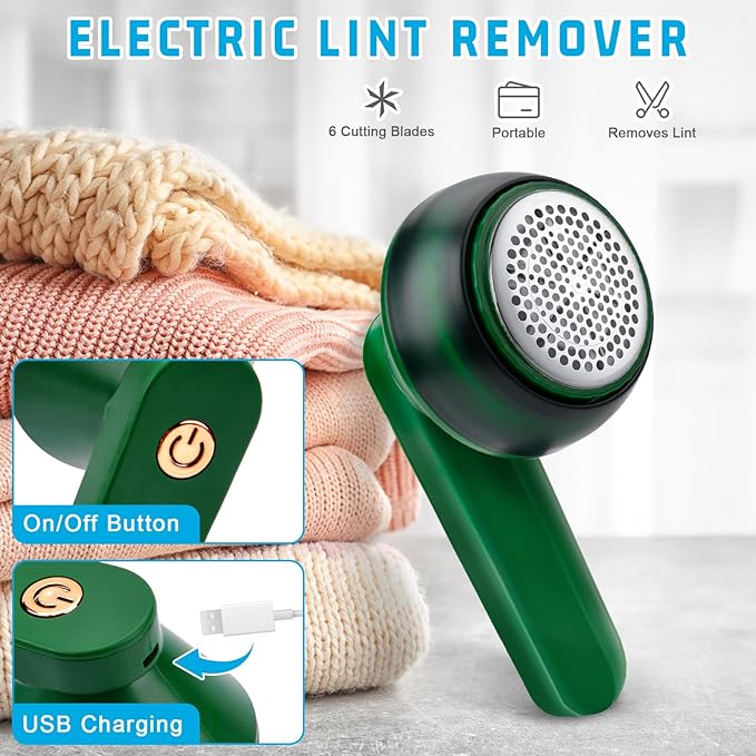 Rechargeable Lint Remover – Electric Fabric Shaver