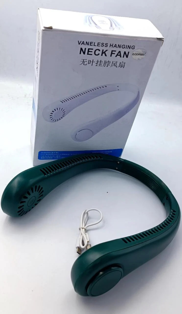 Vaneless Neck Hanging Fan – Wearable Bladeless Cooling Fan
