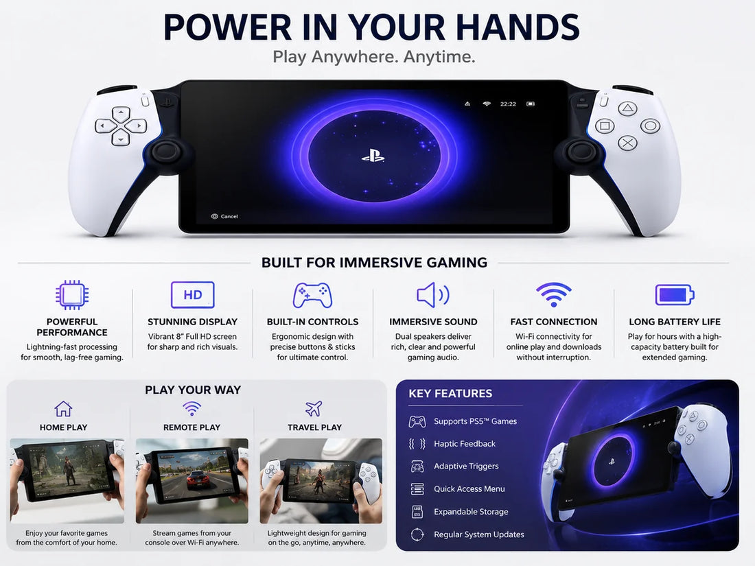 Portable Play Station Controller – Dual Grip Handheld Gaming Device