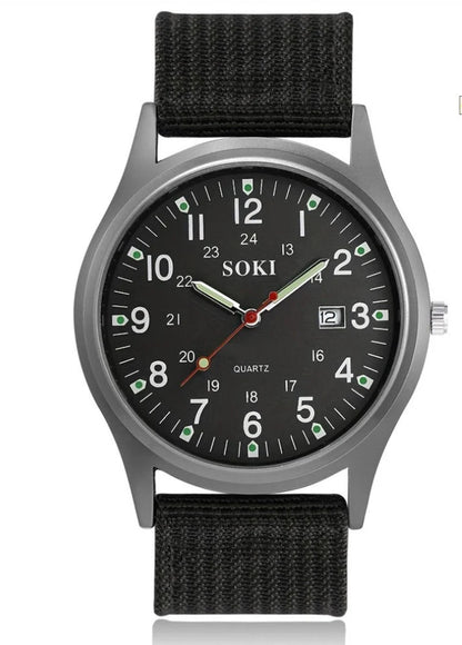 Nylon Strap Analog Wristwatch