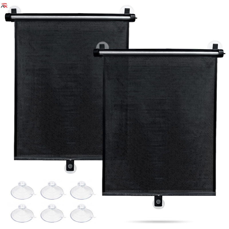 Retractable Car Window Sun Shades – 2 Piece Set