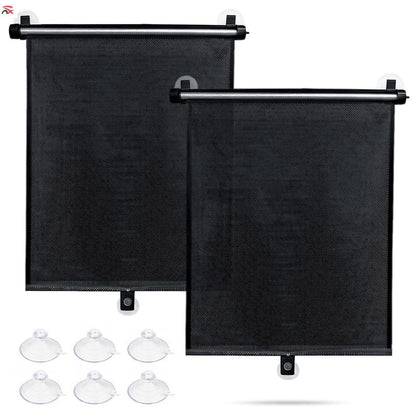 Retractable Car Window Sun Shades – 2 Piece Set