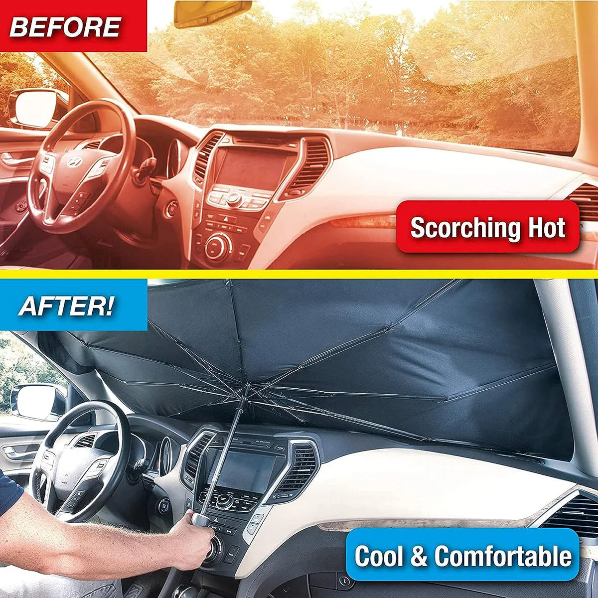 Compact Windshield Umbrella Sun Shade