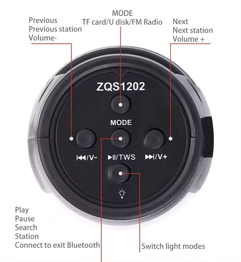 Portable Wireless Super Bass Speaker – ZQS1202