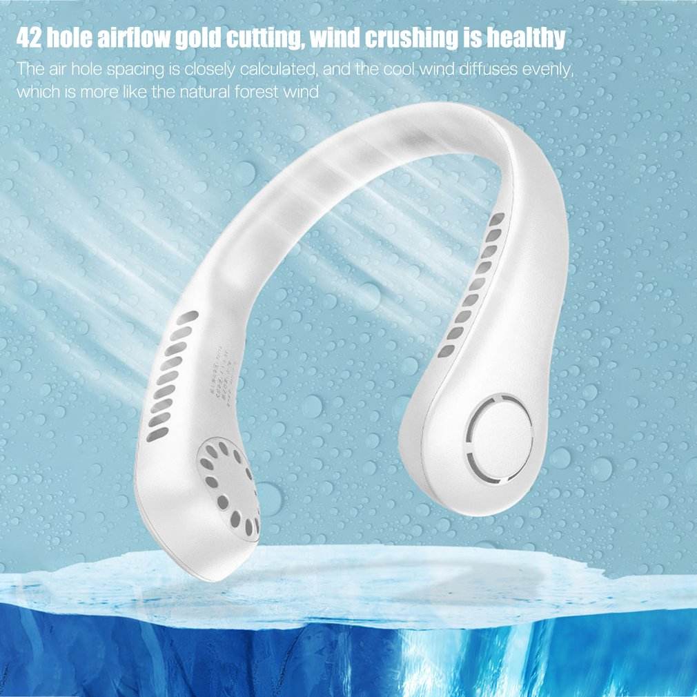 Vaneless Neck Hanging Fan – Wearable Bladeless Cooling Fan
