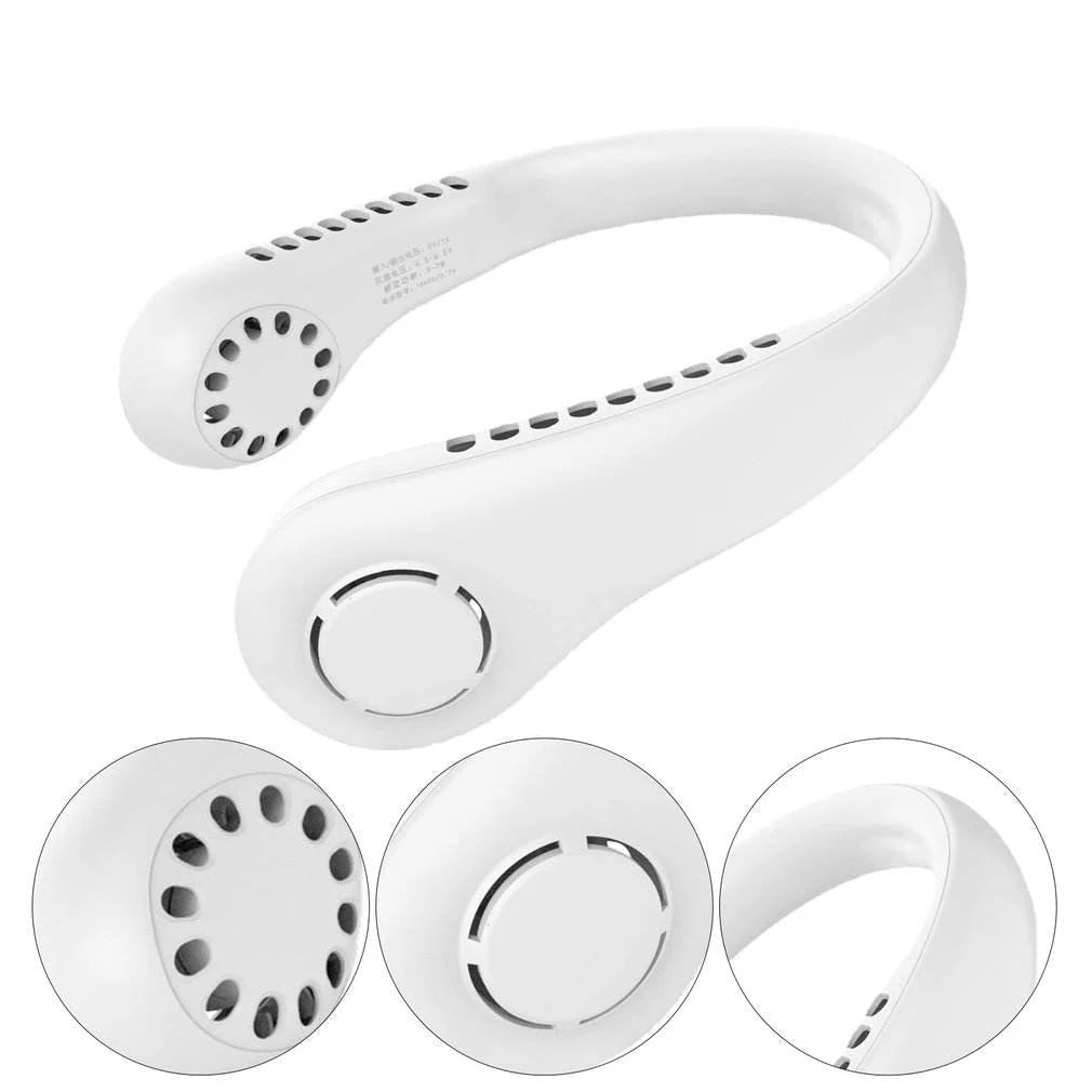 Vaneless Neck Hanging Fan – Wearable Bladeless Cooling Fan