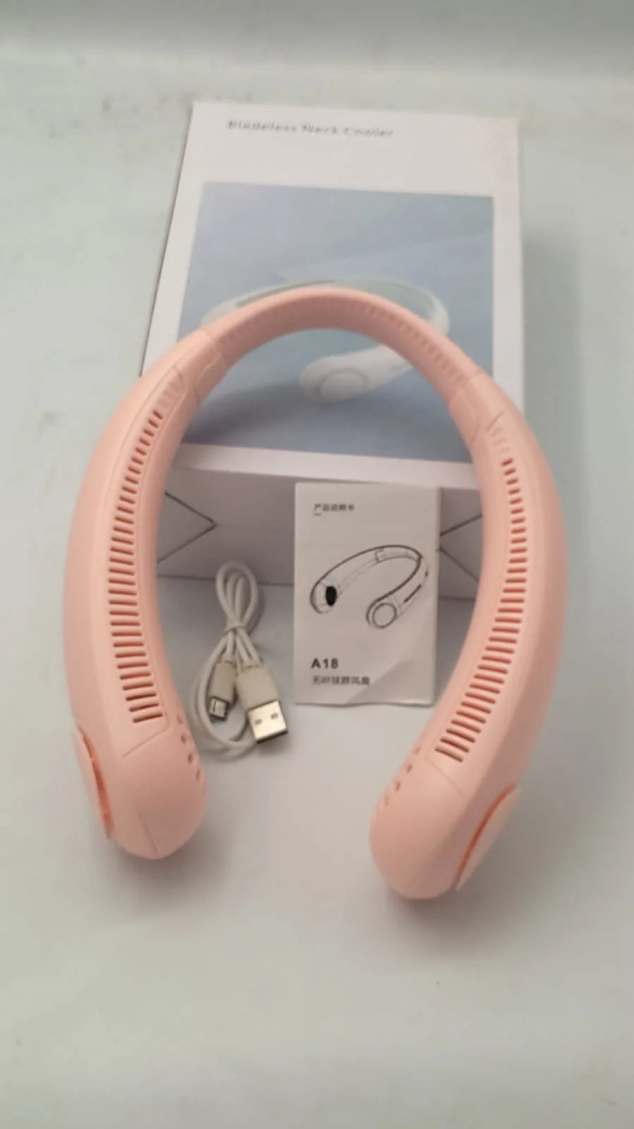 Vaneless Neck Hanging Fan – Wearable Bladeless Cooling Fan